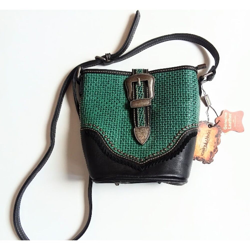 Trinity Ranch Montana West Crossbody Bag Purse Leather Carry Concealed Studded